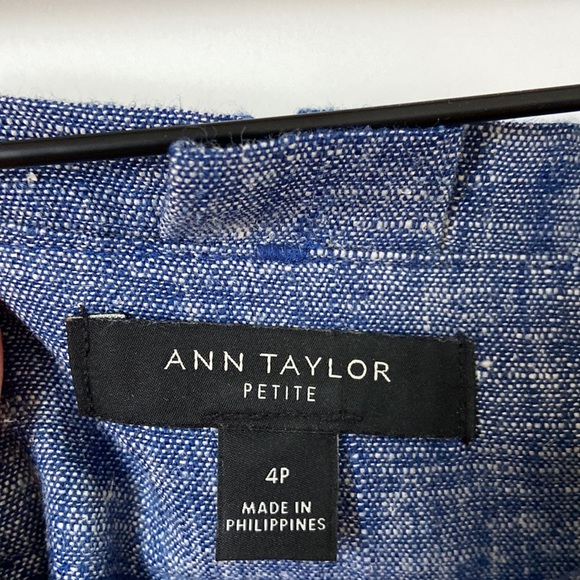 Ann Taylor Chambray Paper Bag pencil skirt 4P - Picture 4 of 5